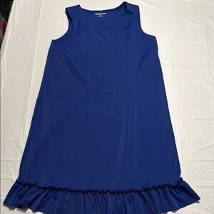 Lands' End Royal Blue Ruffle Hem Swimsuit Cover NWOT 10/12 Medium